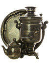 Электрический самовар в наборе 3 литра с художественной росписью \"Золотые нити\", арт. 130471